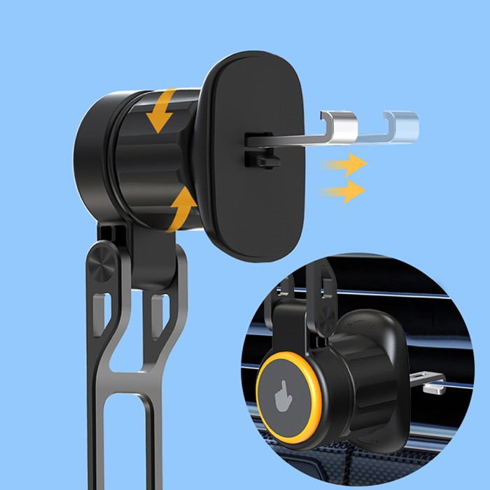 Wozinsky WCT5-6S2Y Car Holder with Qi/MagSafe 15W Wireless Charger and Air Vent Fan - Black - OUTLET