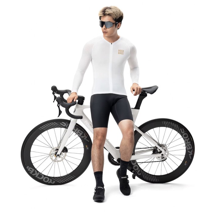 Rockbros YDCX008 Diamond Long Sleeve Cycling Jersey Size XL - White - OUTLET