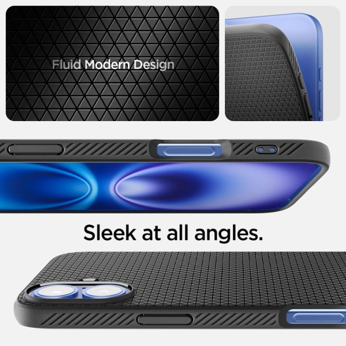 Spigen Liquid Air Case for iPhone 16 Plus - Black - OUTLET