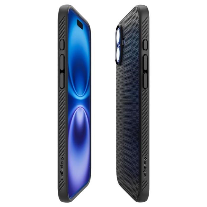 Spigen Liquid Air Case for iPhone 16 Plus - Black - OUTLET