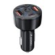 Wozinsky WLS-04 60W Car Charger 2xUSB-C 2xUSB-A - Black - OUTLET