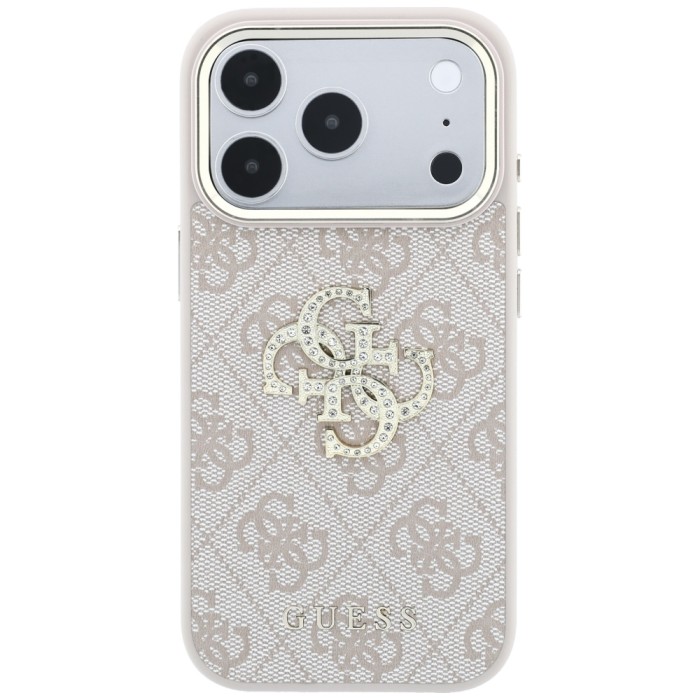 Guess 4G &amp;amp; Big Strass Logo Case for iPhone 18 Pro Max / 17 Pro Max - Pink
