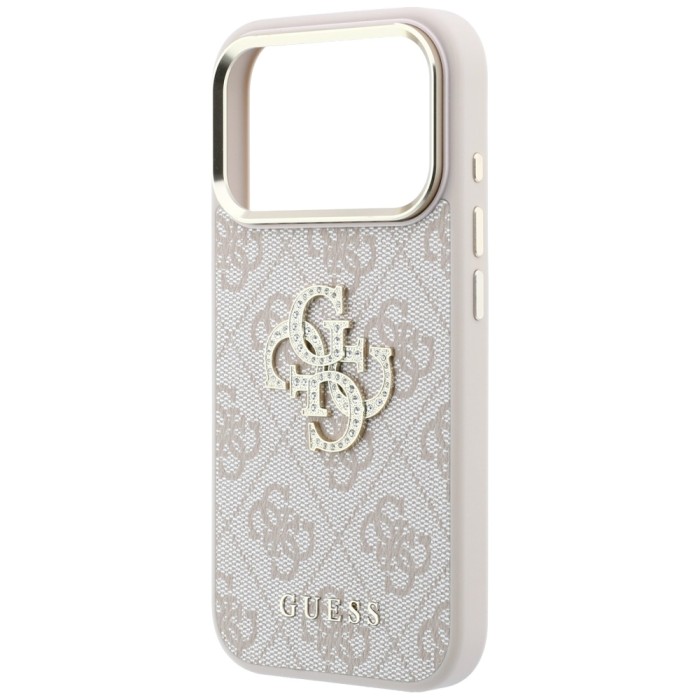 Guess 4G &amp;amp; Big Strass Logo Case for iPhone 18 Pro Max / 17 Pro Max - Pink