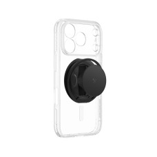 AmazingThing Titan Pro Pop Lens Case for iPhone 18 Pro Max with Camera Cover, Grip and Stand MagSafe Compatible - clear-black