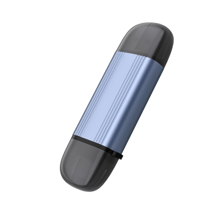 Wozinsky WCR-5G Memory Card Reader for SD and microSD USB-A 3.0 / USB-C 3.0 Aluminum - Gray