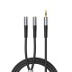 Orico AX2 audio adapter mini jack 3.5 mm headphone and microphone splitter 0.5 m - black