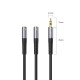 Orico AX2 audio adapter mini jack 3.5 mm headphone and microphone splitter 1 m - black