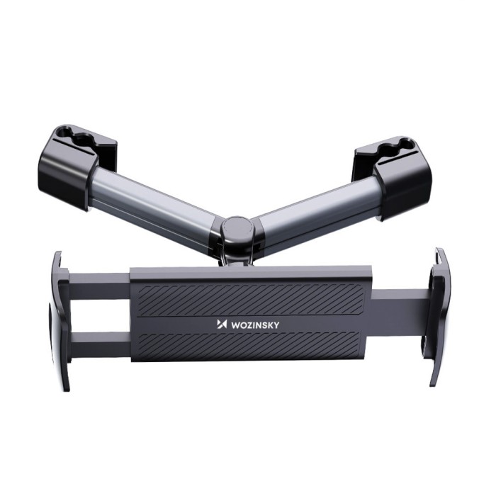 Wozinsky WUU-CHZ19 universal headrest car holder for phone and tablet - black