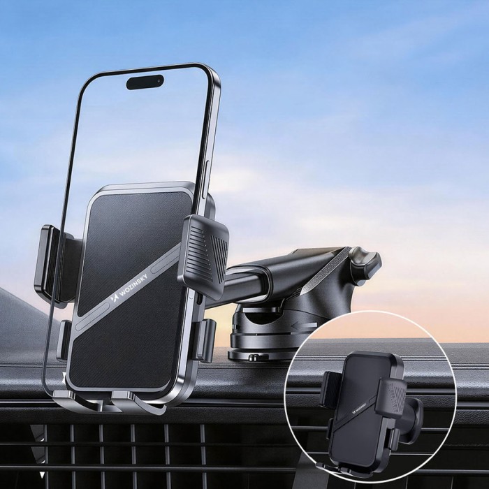 Wozinsky WUS-CF29 3-in-1 Car Holder for Dashboard, Windshield and Air Vent - Black