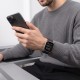 Tech-Protect Silicone Line Strap for Apple Watch 44 / 45 / 46 / 49 mm - Black