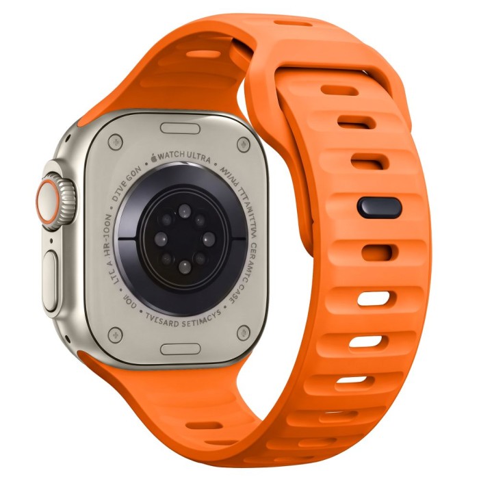 Tech-Protect Silicone Line Strap for Apple Watch 44 / 45 / 46 / 49 mm - Orange