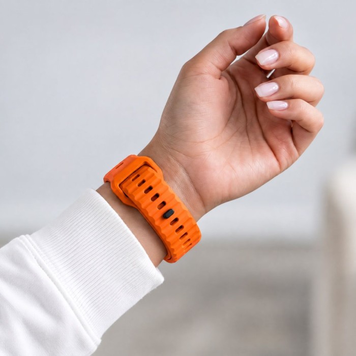 Tech-Protect Silicone Line Strap for Apple Watch 44 / 45 / 46 / 49 mm - Orange