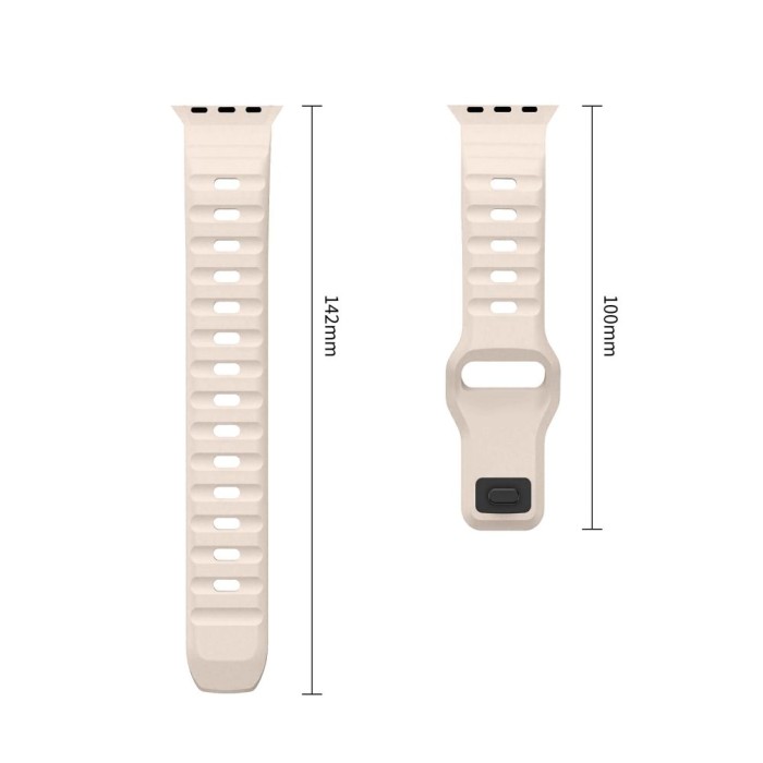 Tech-Protect Silicone Line Strap for Apple Watch 44 / 45 / 46 / 49 mm - Beige