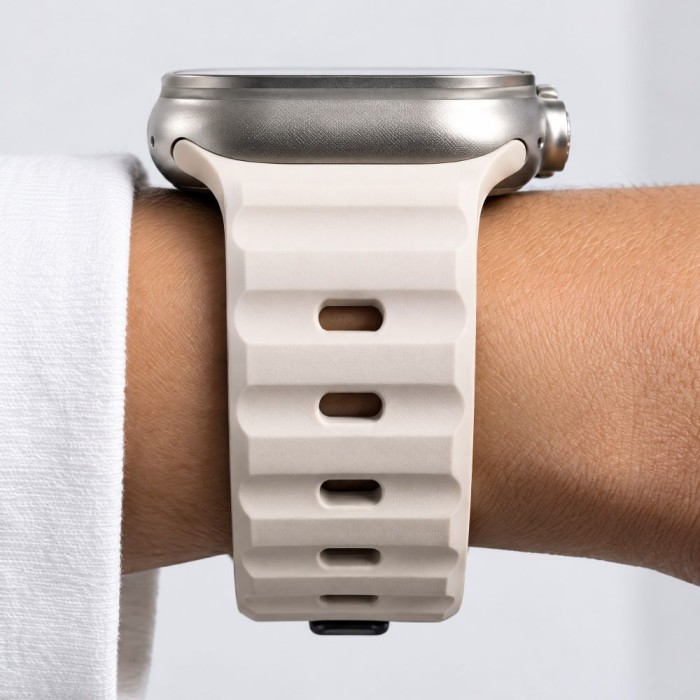 Tech-Protect Silicone Line Strap for Apple Watch 44 / 45 / 46 / 49 mm - Beige