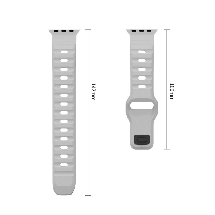 Tech-Protect Silicone Line Strap for Apple Watch 44 / 45 / 46 / 49 mm - Gray