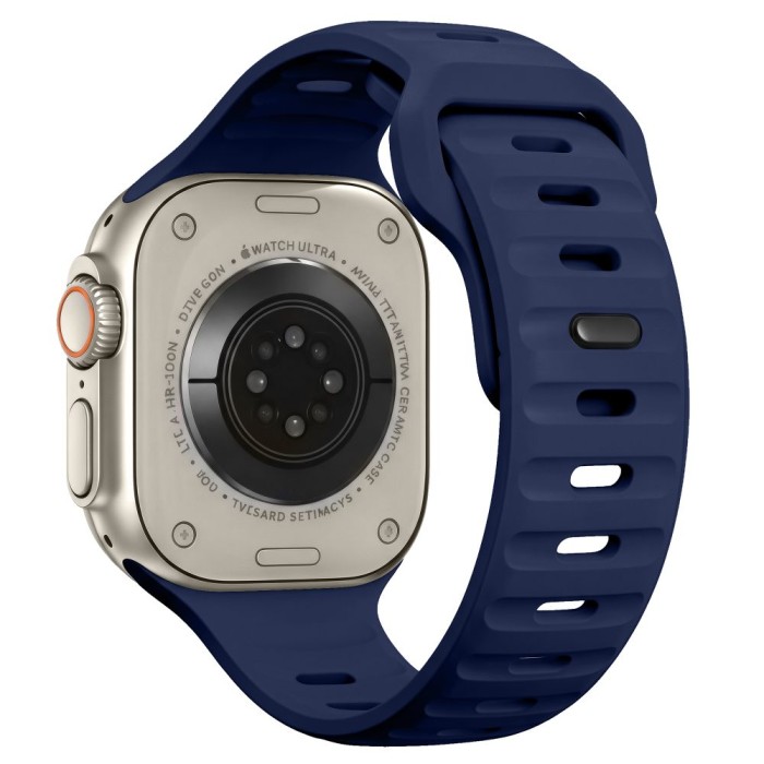 Tech-Protect Silicone Line Strap for Apple Watch 44 / 45 / 46 / 49 mm - Navy Blue