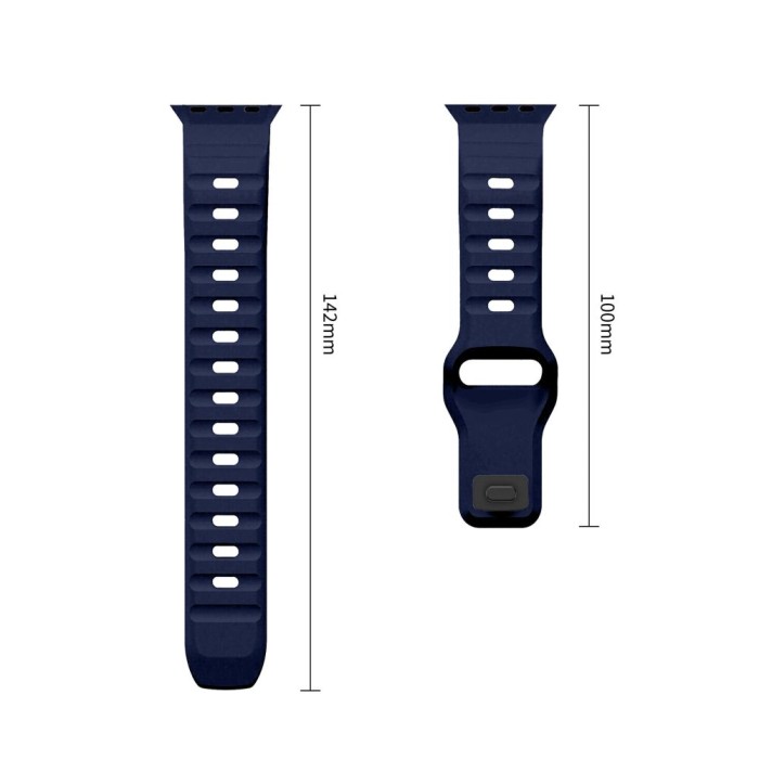 Tech-Protect Silicone Line Strap for Apple Watch 44 / 45 / 46 / 49 mm - Navy Blue
