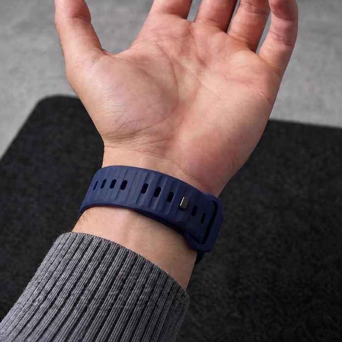 Tech-Protect Silicone Line Strap for Apple Watch 44 / 45 / 46 / 49 mm - Navy Blue