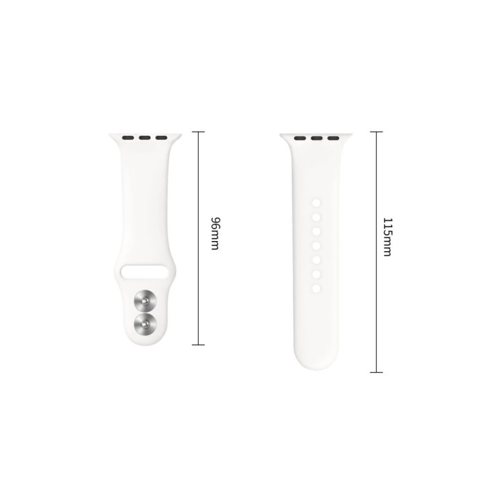 Tech-Protect Silicone Strap for Apple Watch 40 / 41 / 42 mm - White