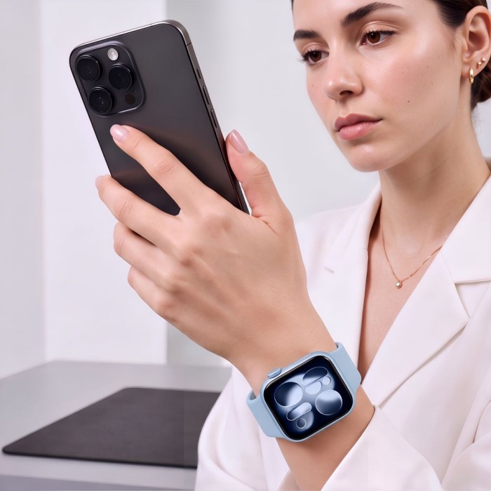 Tech-Protect Silicone Strap for Apple Watch 44 / 45 / 46 / 49 mm - Blue