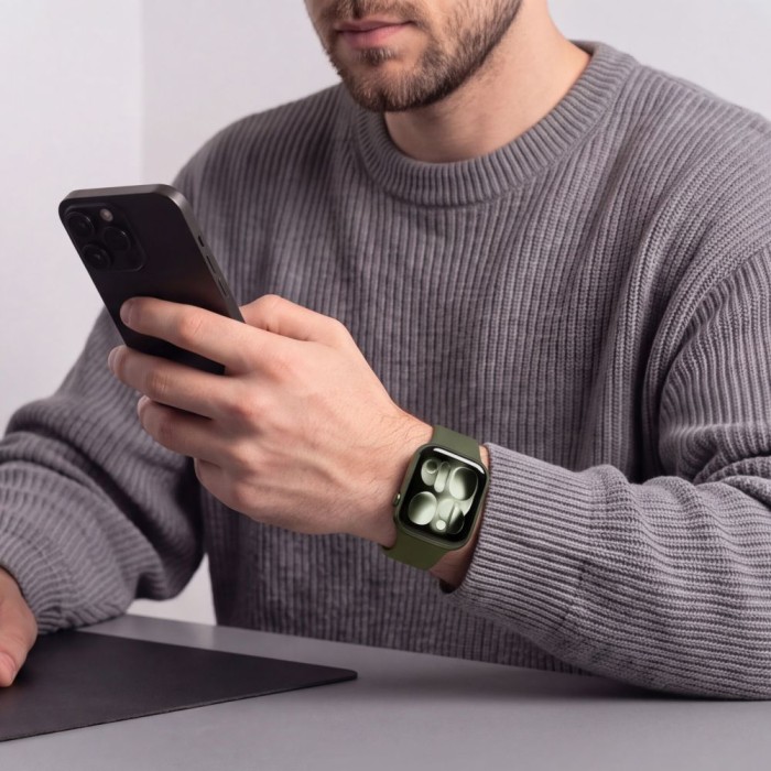 Tech-Protect Silicone Strap for Apple Watch 44 / 45 / 46 / 49 mm - Green