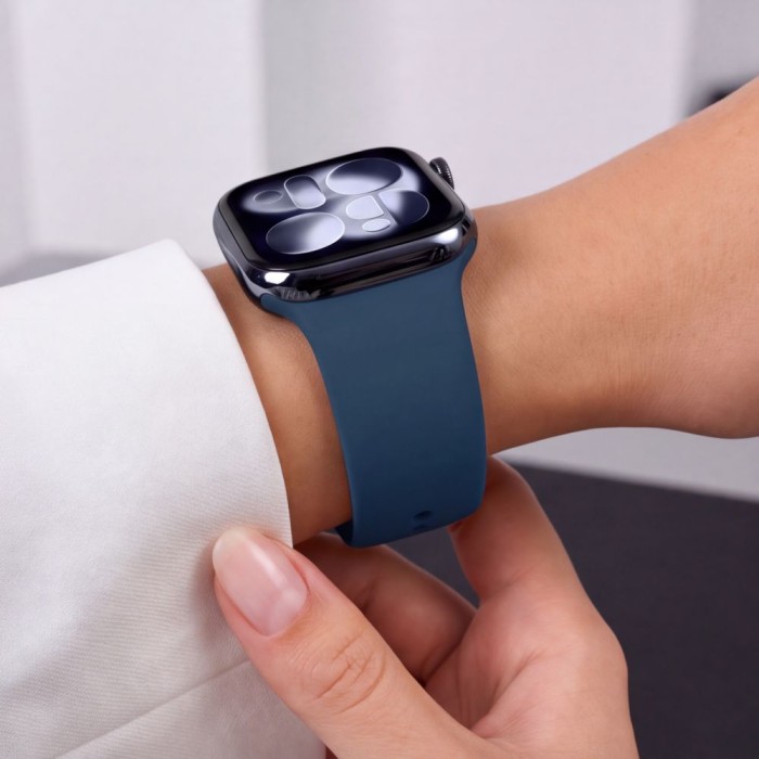 Tech-Protect Silicone Strap for Apple Watch 44 / 45 / 46 / 49 mm - Navy Blue