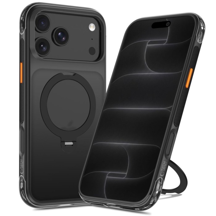 Tech-Protect MagAir Stand MagSafe CC Case for iPhone 18 Pro / 17 Pro - Matte Black