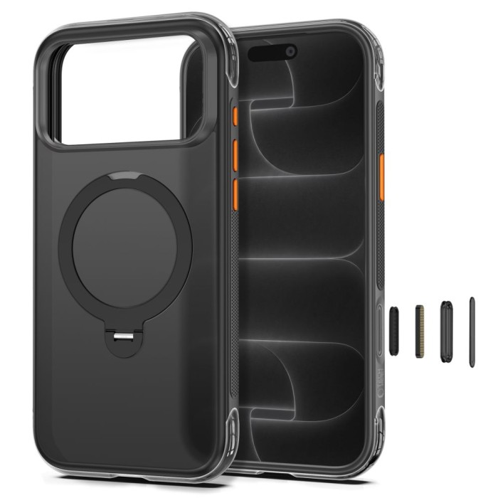Tech-Protect MagAir Stand MagSafe CC Case for iPhone 18 Pro / 17 Pro - Matte Black