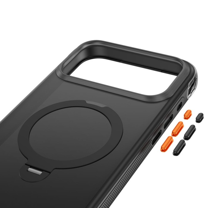 Tech-Protect MagAir Stand MagSafe CC Case for iPhone 18 Pro / 17 Pro - Matte Black
