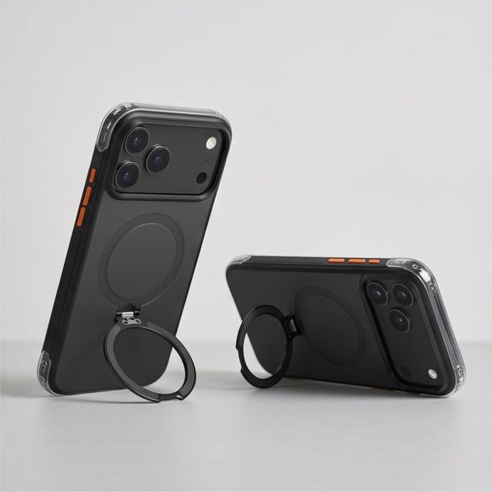 Tech-Protect MagAir Stand MagSafe CC Case for iPhone 18 Pro / 17 Pro - Matte Black