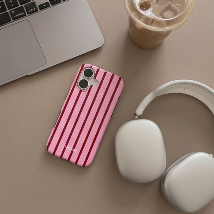 Tech-Protect Lamano MagSafe Case for iPhone 17 - Red and Pink