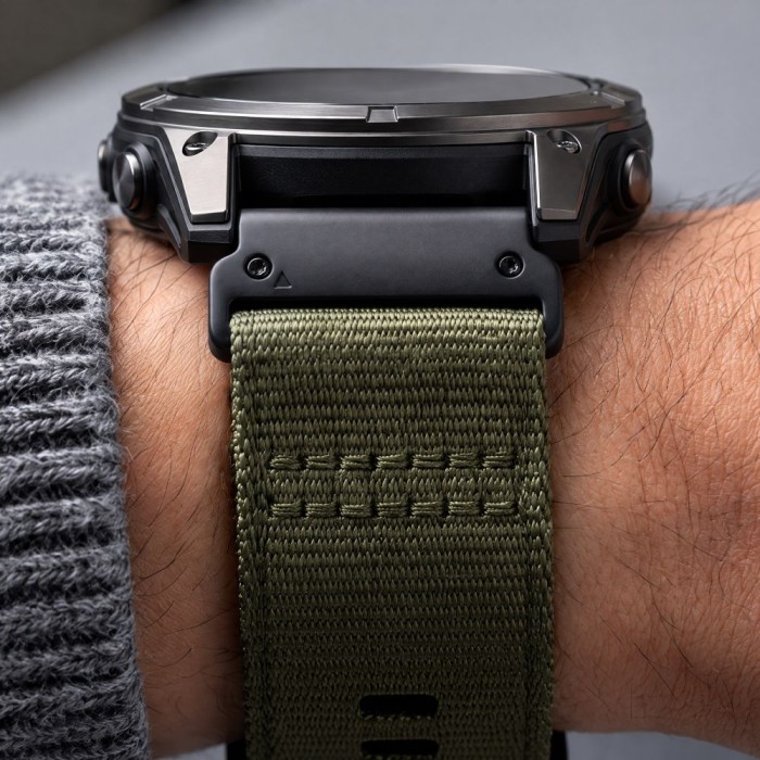 Tech-Protect Nylon Classic Strap for Garmin Fenix ​​5X / 5X Plus / 6X / 6X Pro / 7X / 8 / 8 Pro / 9 / 9 Pro (51 mm) - green