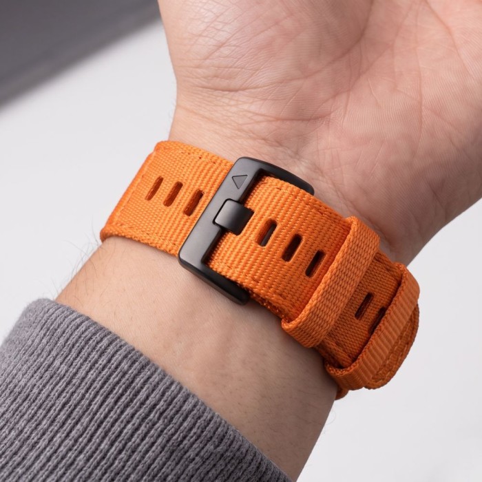 Tech-Protect Nylon Classic Strap for Garmin Fenix ​​5X / 5X Plus / 6X / 6X Pro / 7X / 8 / 8 Pro / 9 / 9 Pro (47 mm) - Orange
