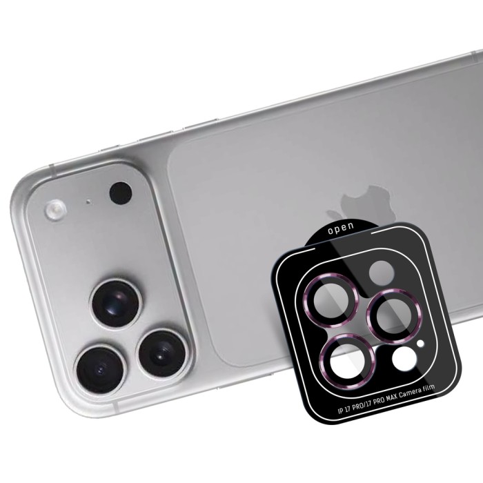 3mk Lens Protection Pro Black Tempered Glass for iPhone 18 Pro / 18 Pro Max - Burgundy