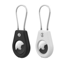 Apple AirTag Case with Steel Cable - Black + White (2 pieces) - OUTLET