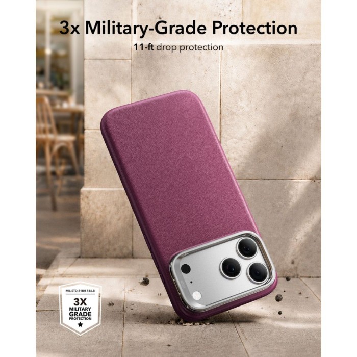 ESR Atelier Kickstand MagSafe Case for iPhone 18 Pro / 17 Pro - burgundy