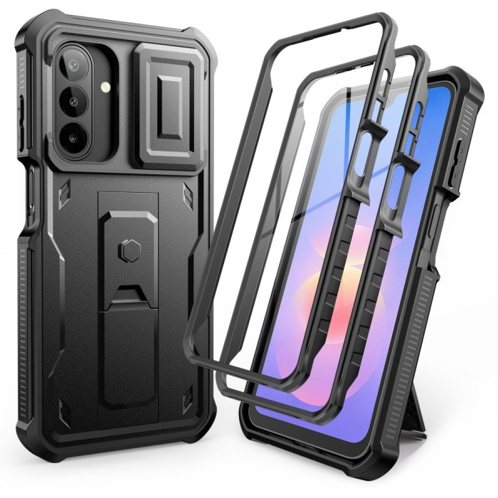 Tech-Protect Kevlar Cam+ 2-Set Case for Samsung Galaxy A17 / A18 4G / 5G - black