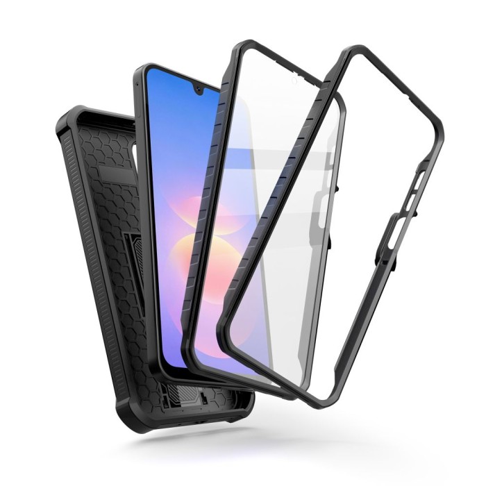 Tech-Protect Kevlar Cam+ 2-Set Case for Samsung Galaxy A17 / A18 4G / 5G - black