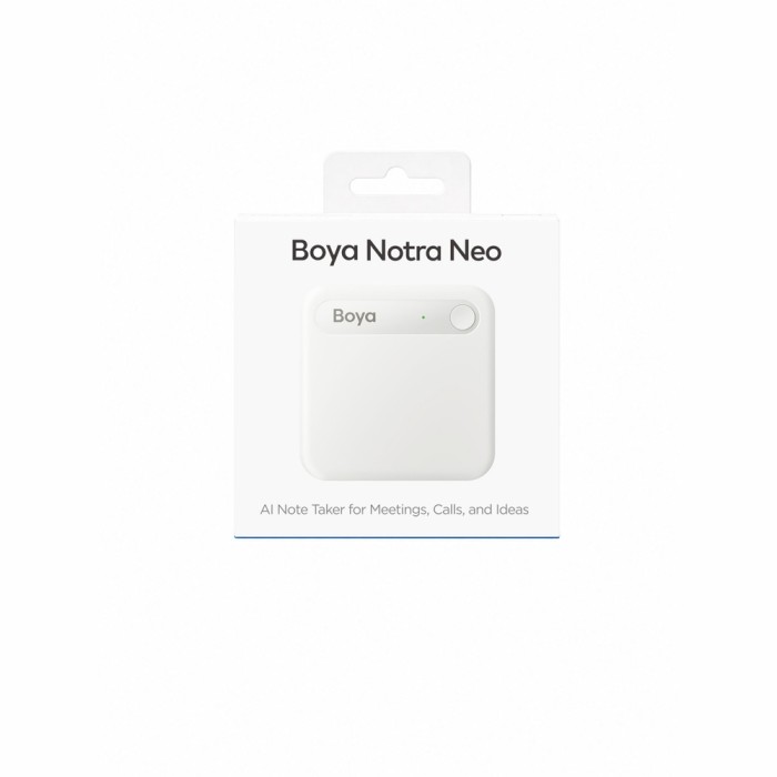 BOYA Notra Neo Voice Recorder with AI Transcription - White