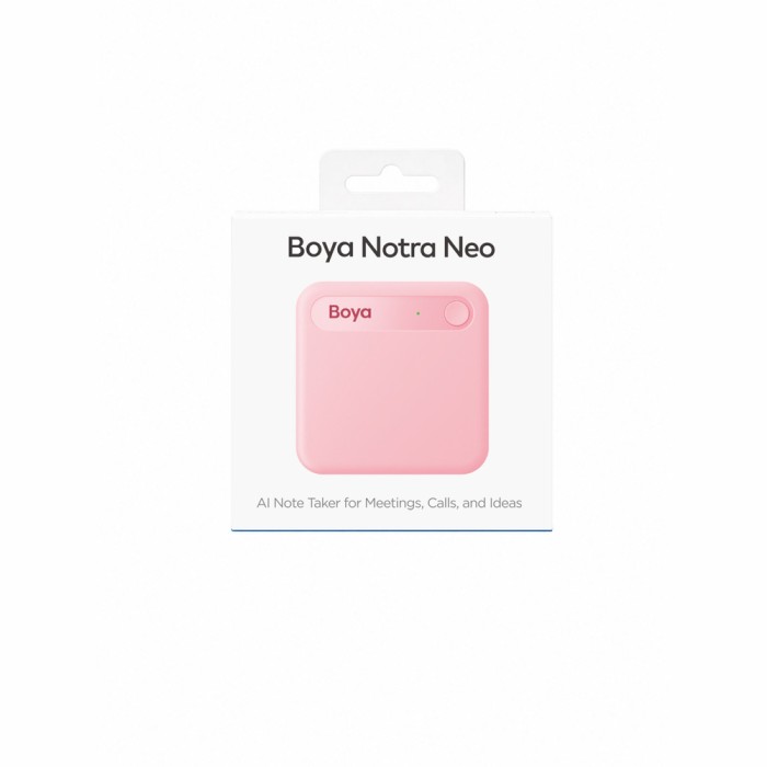 BOYA Notra Neo Voice Recorder with AI Transcription - Pink