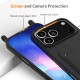 For iPhone 18 Pro / 17 Pro Case Liquid Silicone Card Holder Back Phone Cover with Lanyard - Black