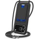 For iPhone 18 Pro Max / 17 Pro Max Case Liquid Silicone Card Holder Back Phone Cover with Lanyard - Black
