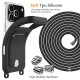 For iPhone 18 Pro Max / 17 Pro Max Case Liquid Silicone Card Holder Back Phone Cover with Lanyard - Black