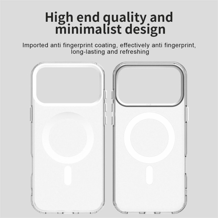 For iPhone 18 Pro / 17 Pro Magnetic Case Anti Drop Hybrid Phone Back Cover - White