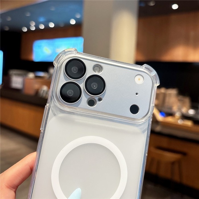 iPhone 18 Pro Max / 17 Pro Max Magnetic TPU Case with Detachable Camera Cover - Transparent