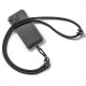Neck and shoulder phone lanyard 120 cm with metal buckle - black