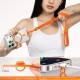 150 cm adjustable neck and shoulder strap with steel plate - orange