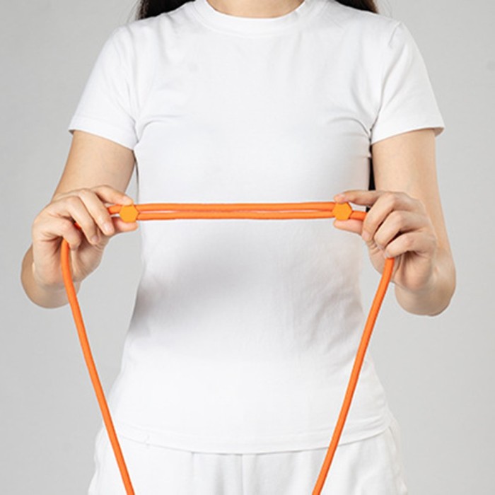 150 cm adjustable neck and shoulder strap with steel plate - orange