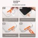 150 cm adjustable neck and shoulder strap with steel plate - orange