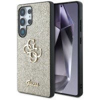 Guess Fixed Glitter Big 4G Metal Logo case for Samsung Galaxy S25 Ultra - gold
